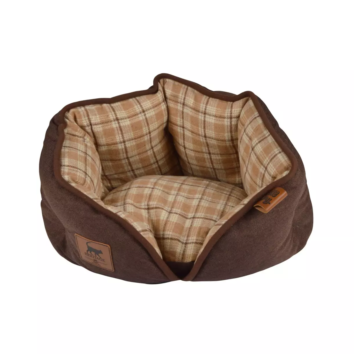 Panier rond pour chat et chien Heritage D40 cm Noisette 1