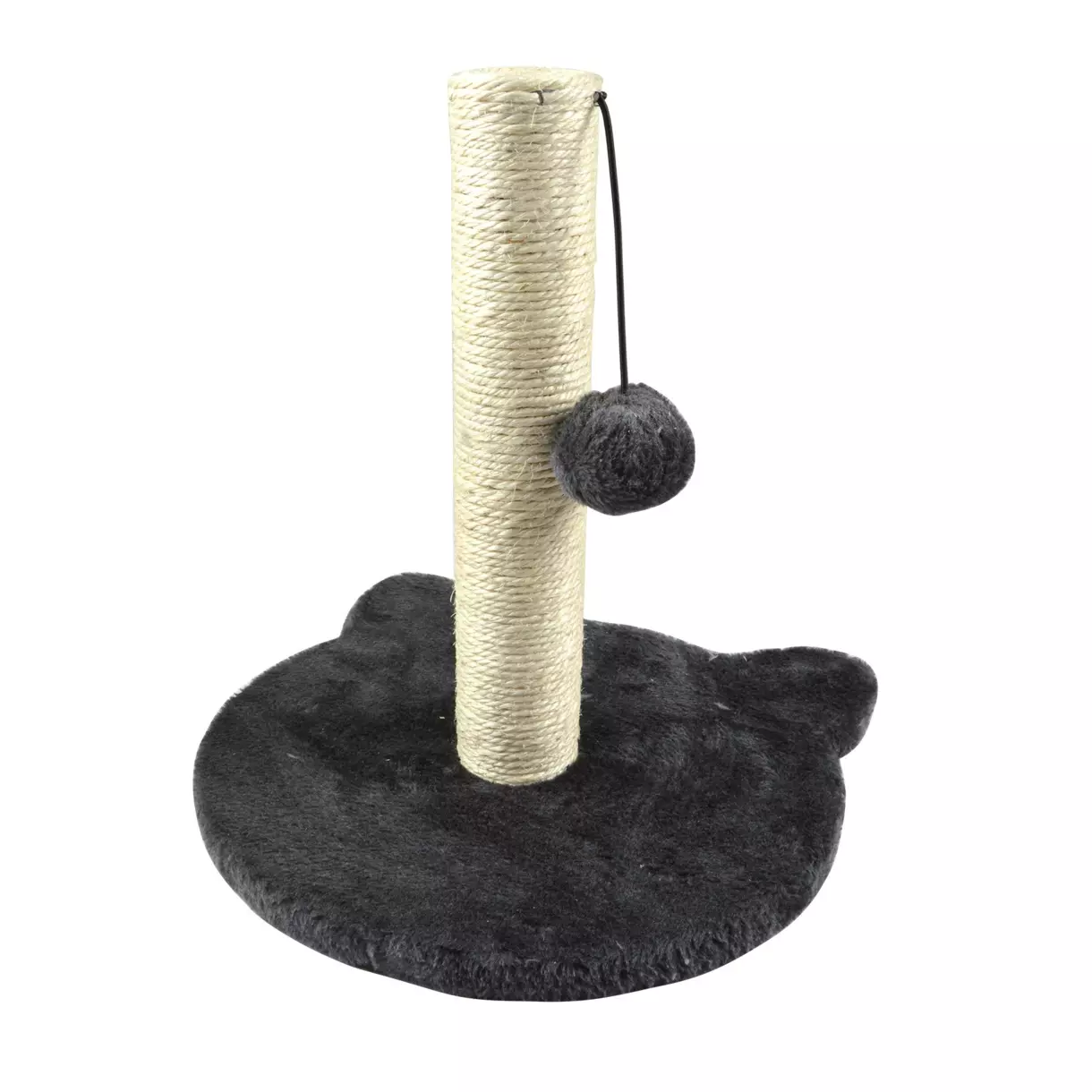 Arbre à chaton avec socle tête de  chat et jouet Anthracite 1