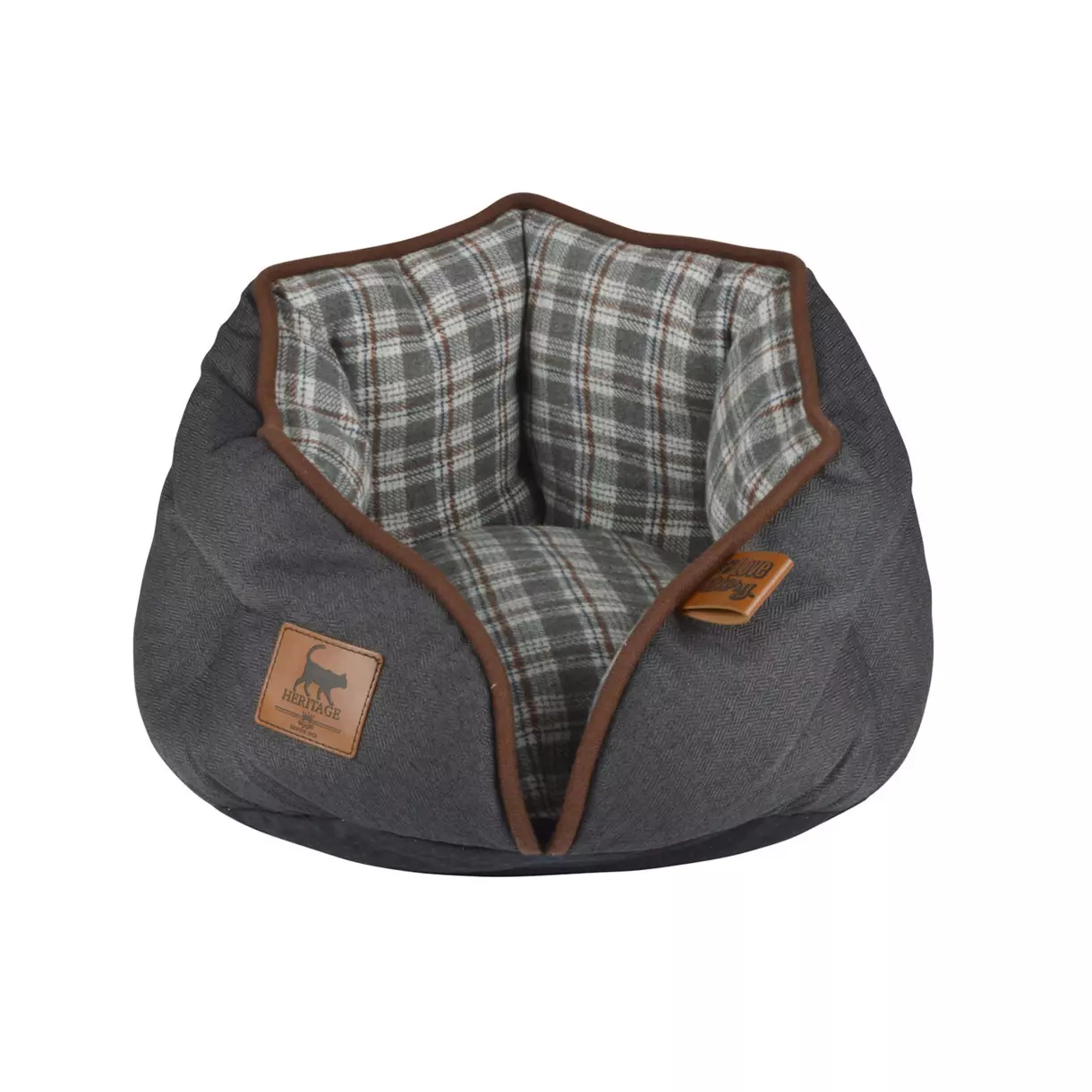 Panier rond pour chat et chien Heritage D40 cm Gris 1