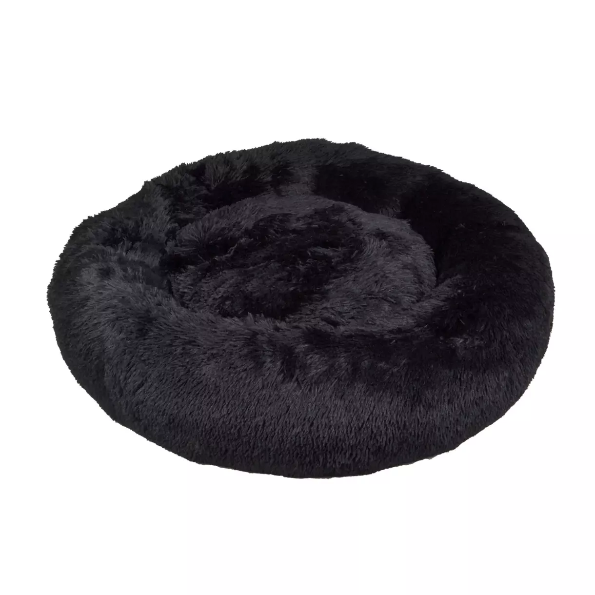 Coussin rond apaisant pour chat et chien Fluffy D95 cm Noir 1
