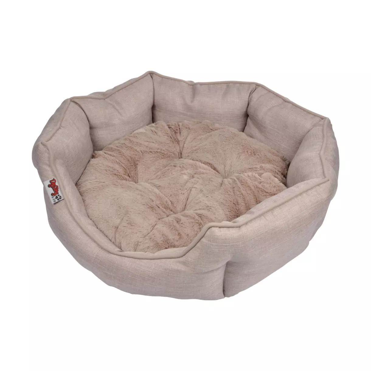 Panier rond pour chat et chien Newton D60 cm Ecru 1