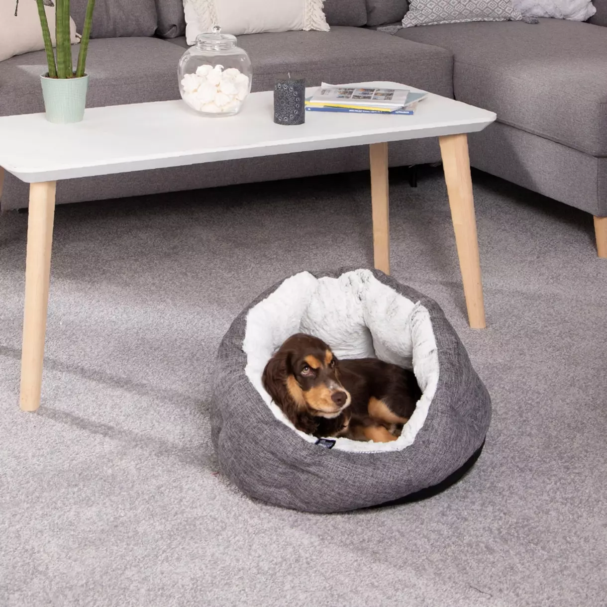 Panier rond pour chat et chien Cocoon D50 cm Anthracite 1