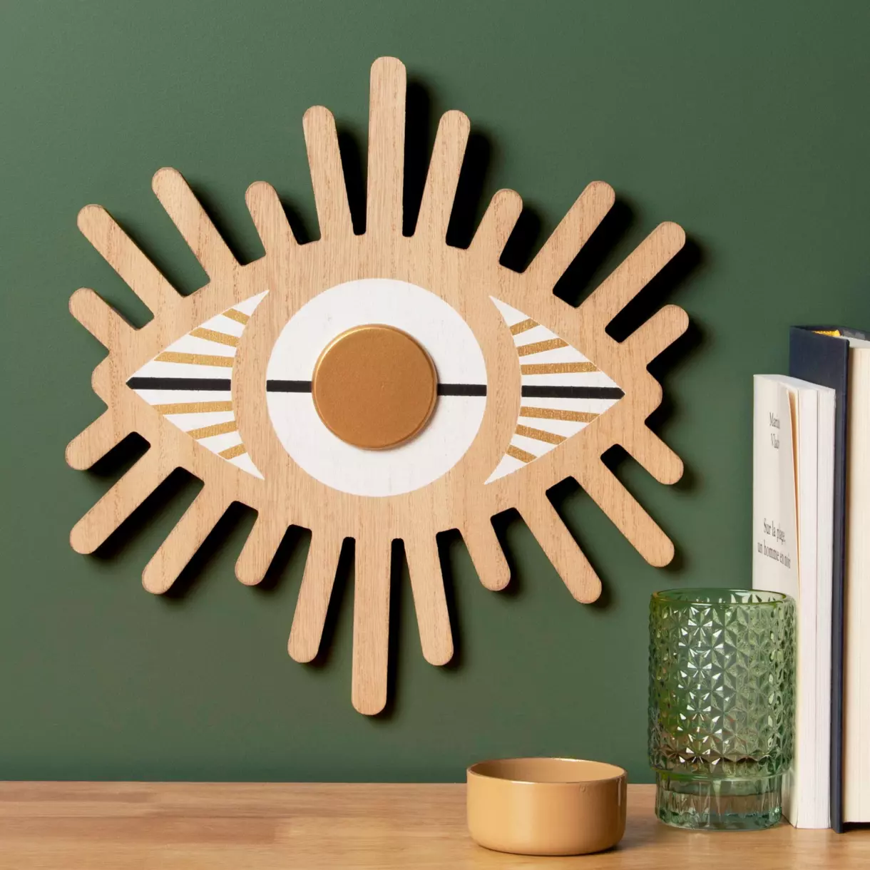 Máscara de madera Ojos Blanco 1