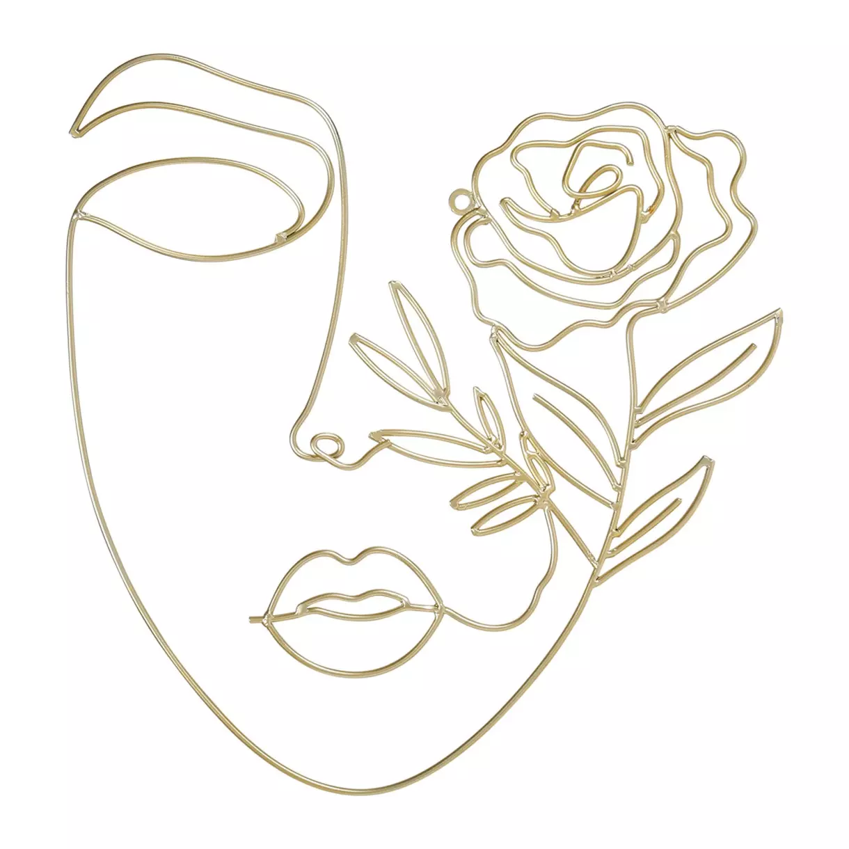 Decoración mural Cara florecida Oro 1