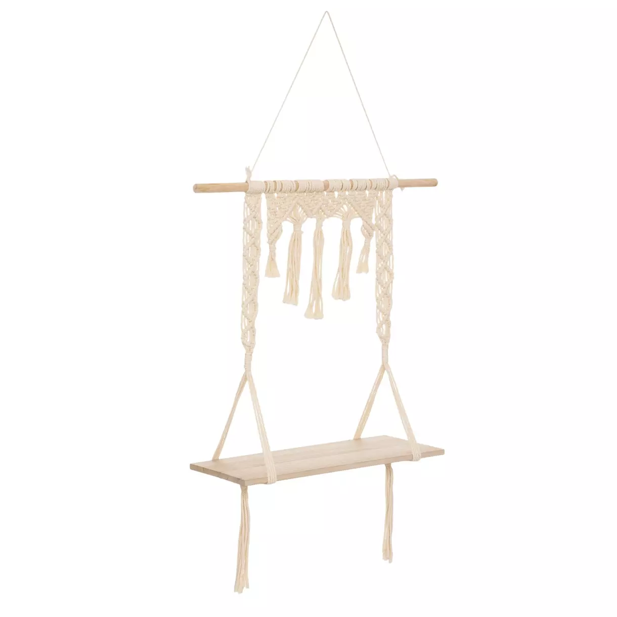 Estantería de macramé natural 1