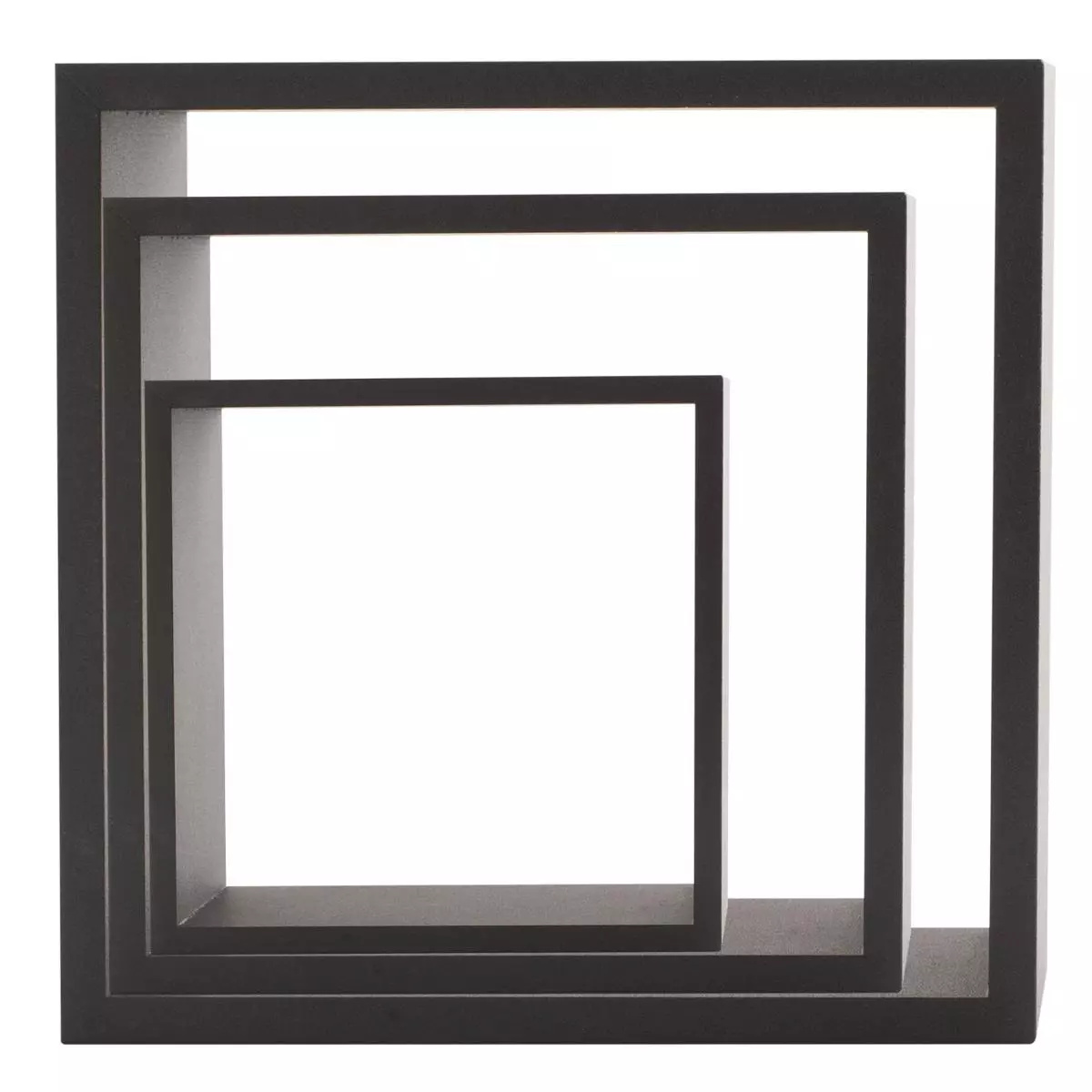 Set di 3 mensole Cube Nero Modello piccolo 6