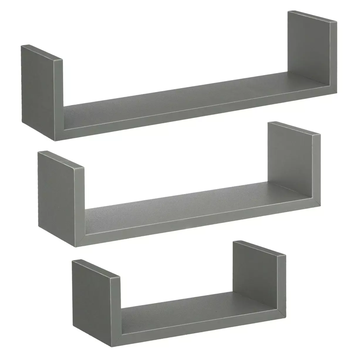 Lote de 3 estantes  con bordes Fixy Gris Verde 1