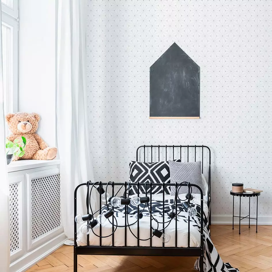 Papel pintado adhesivo (130 x 260 cm) Asanoha Gris 1
