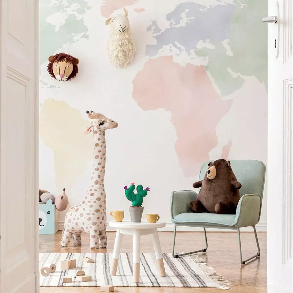 Fotobehang zelfklevend (321 x 260 cm) Cute World Meerkleurig 1