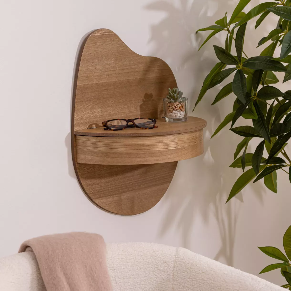Etagère murale bois Giuseppe Beige 1