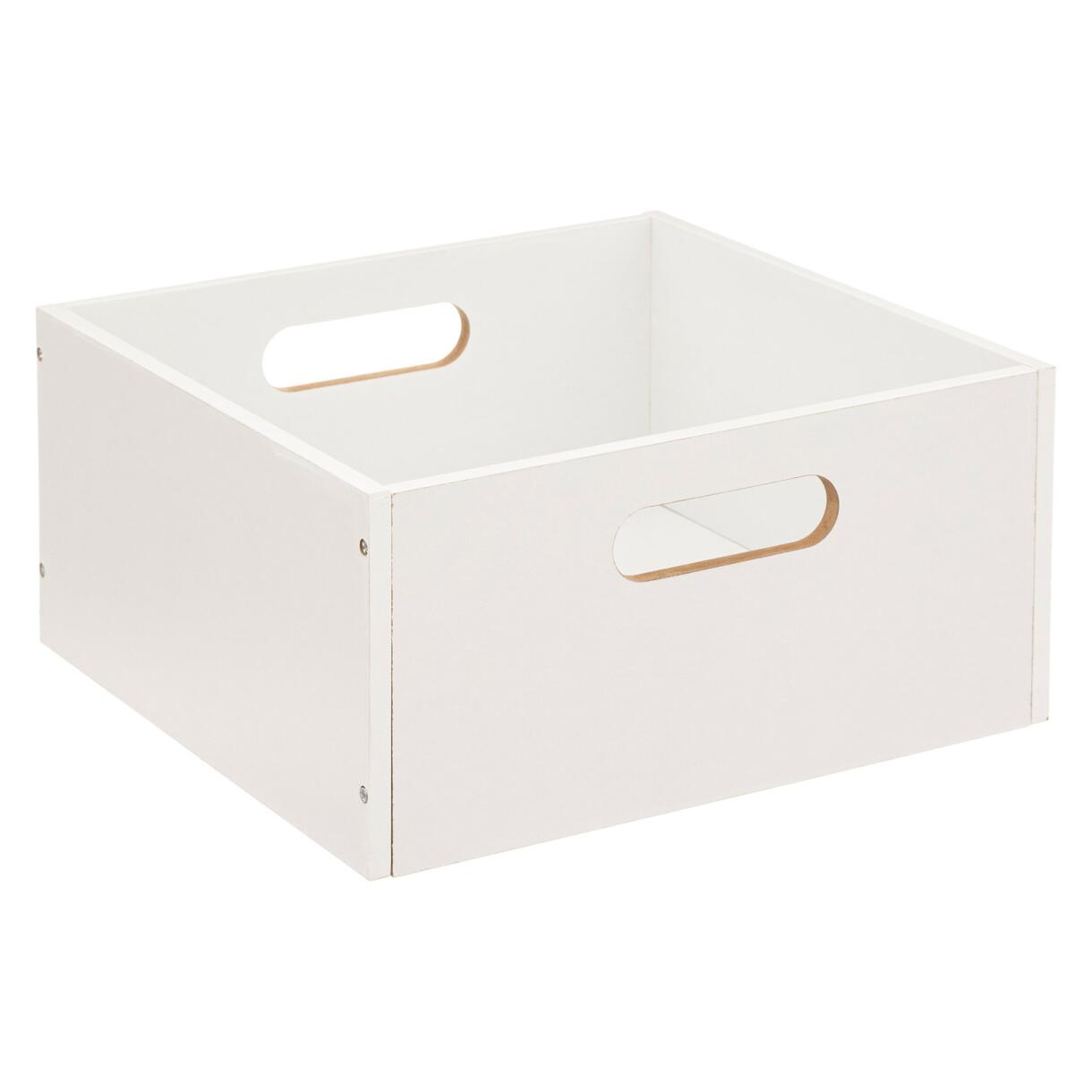 Caja  de almacenamiento (31 x 31 x 15 cm) Mano Blanco 1