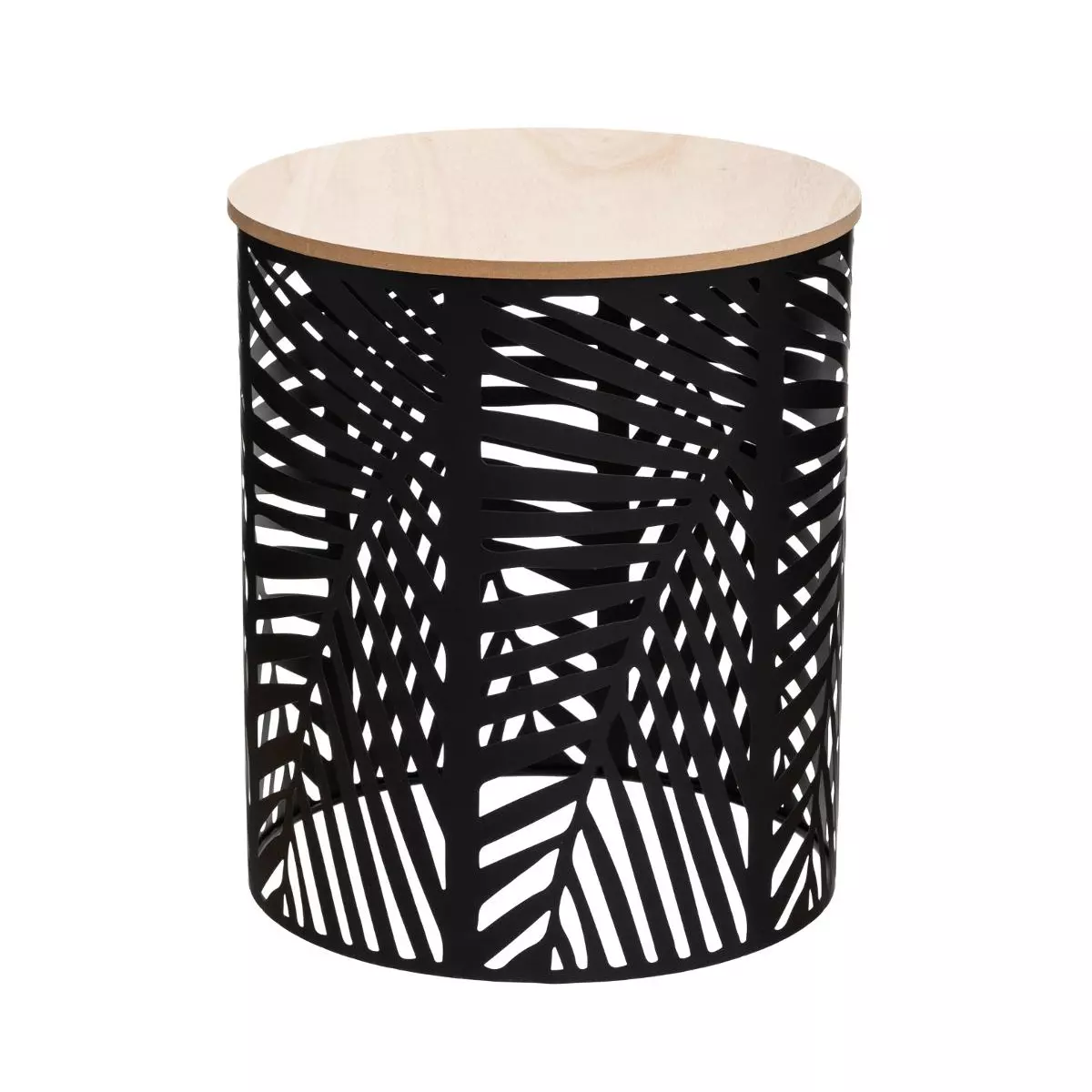 Lot de 2 tables à café Feuille Noir 6