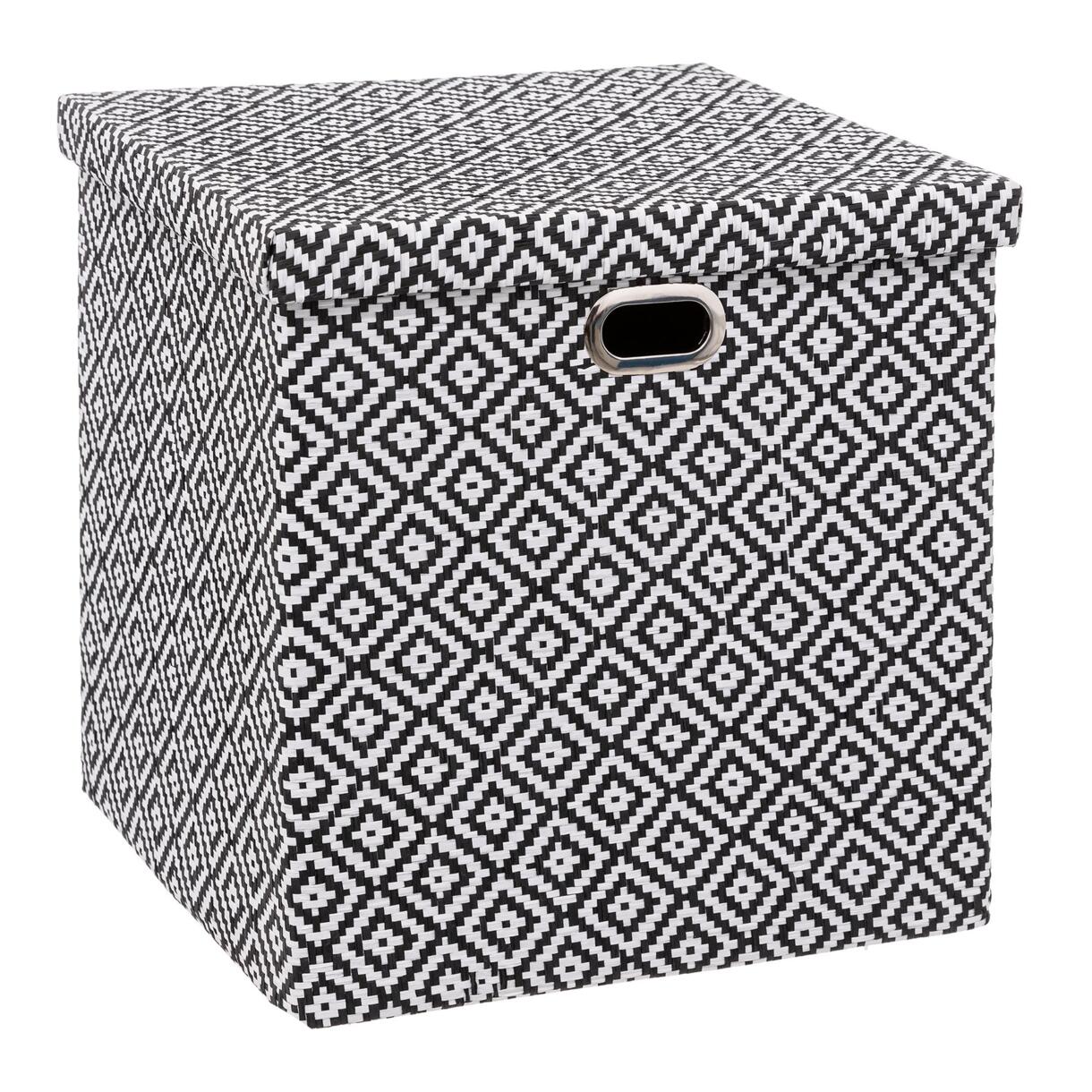 Caja de almacenamiento (31 x 31 cm) con dibujos en blanco y negro 1