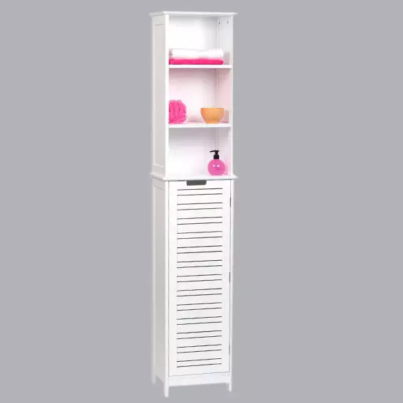 Meuble colonne salle de bain Miami Blanc 1