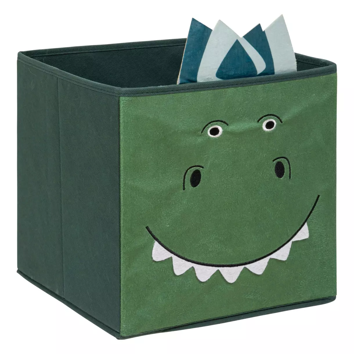 Opbergmand kind Dino Groen