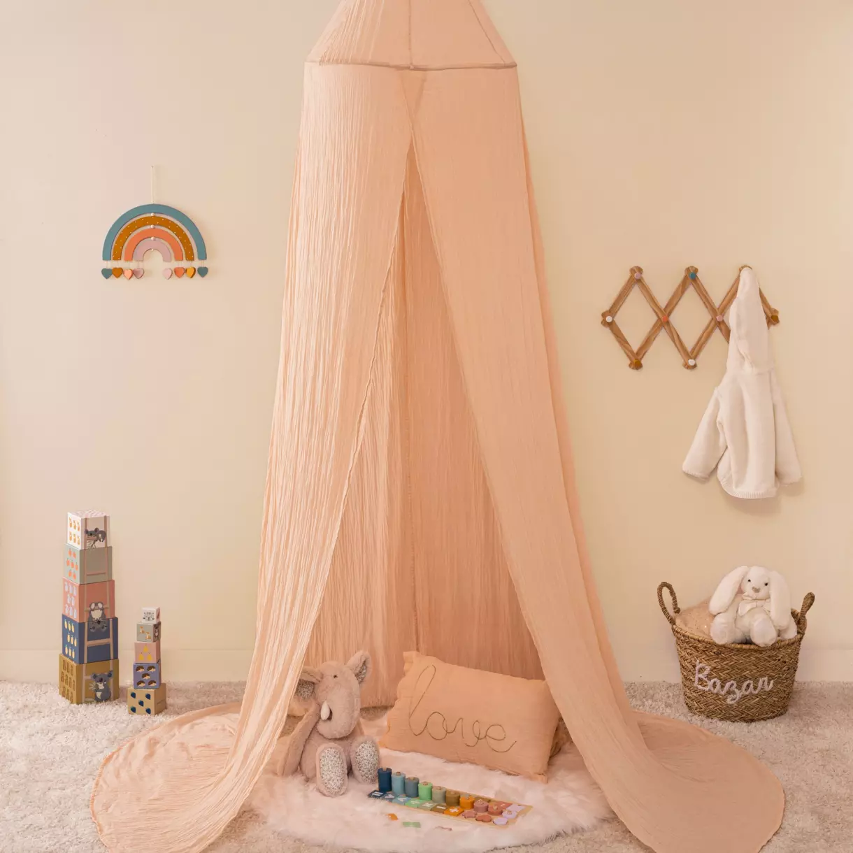 Cielo de cama gasa de algodón Infantil Lili Rosa