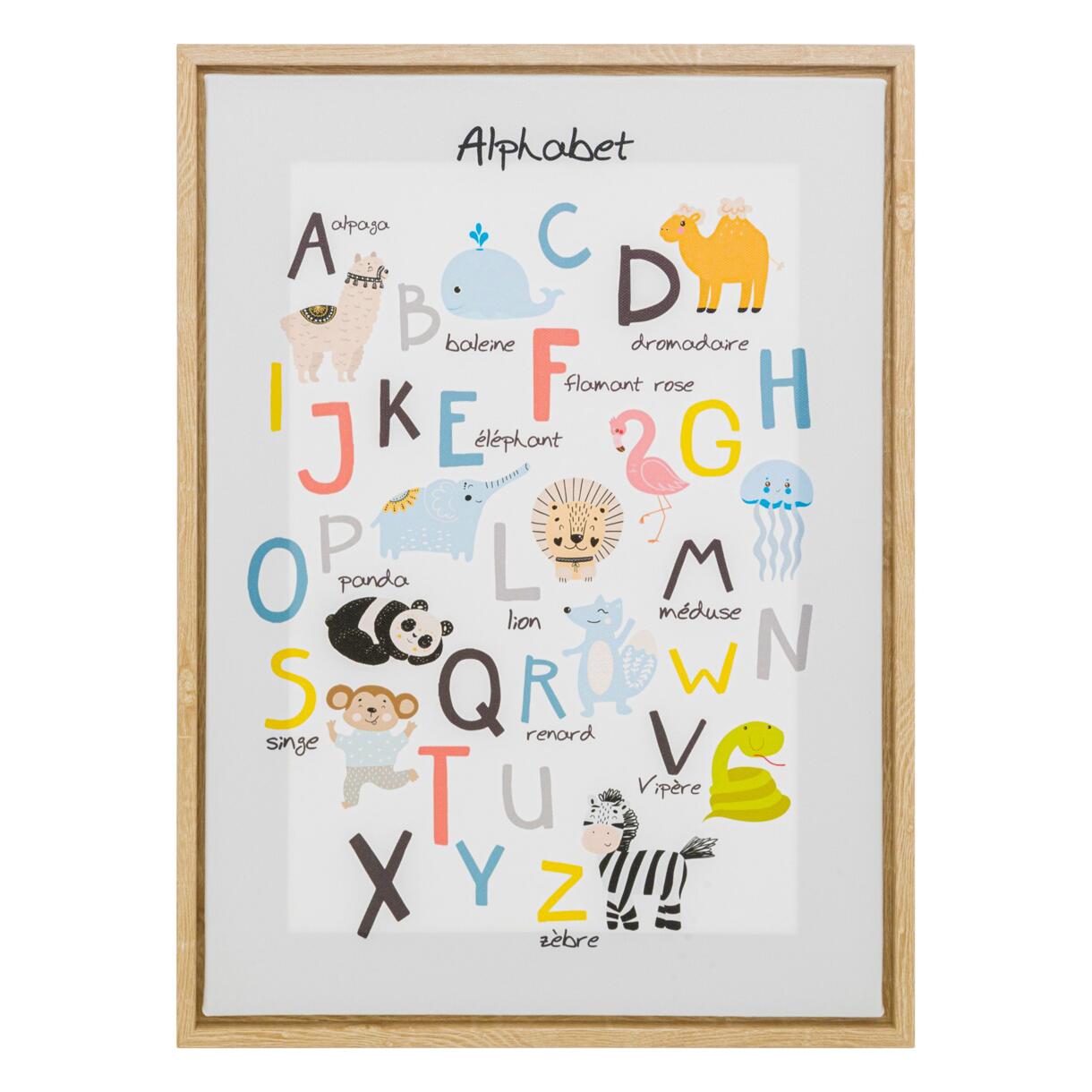 Lienzo de pared Infantil Alphabet Multicolor 1