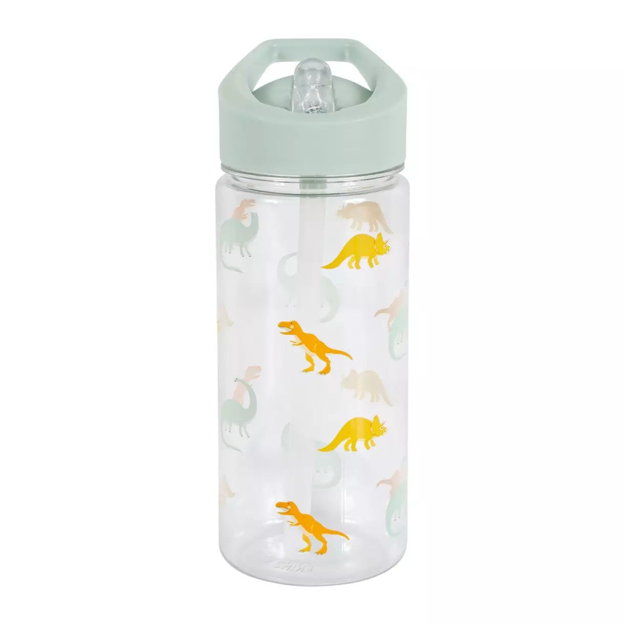 Botella infantil para agua Dino Verde