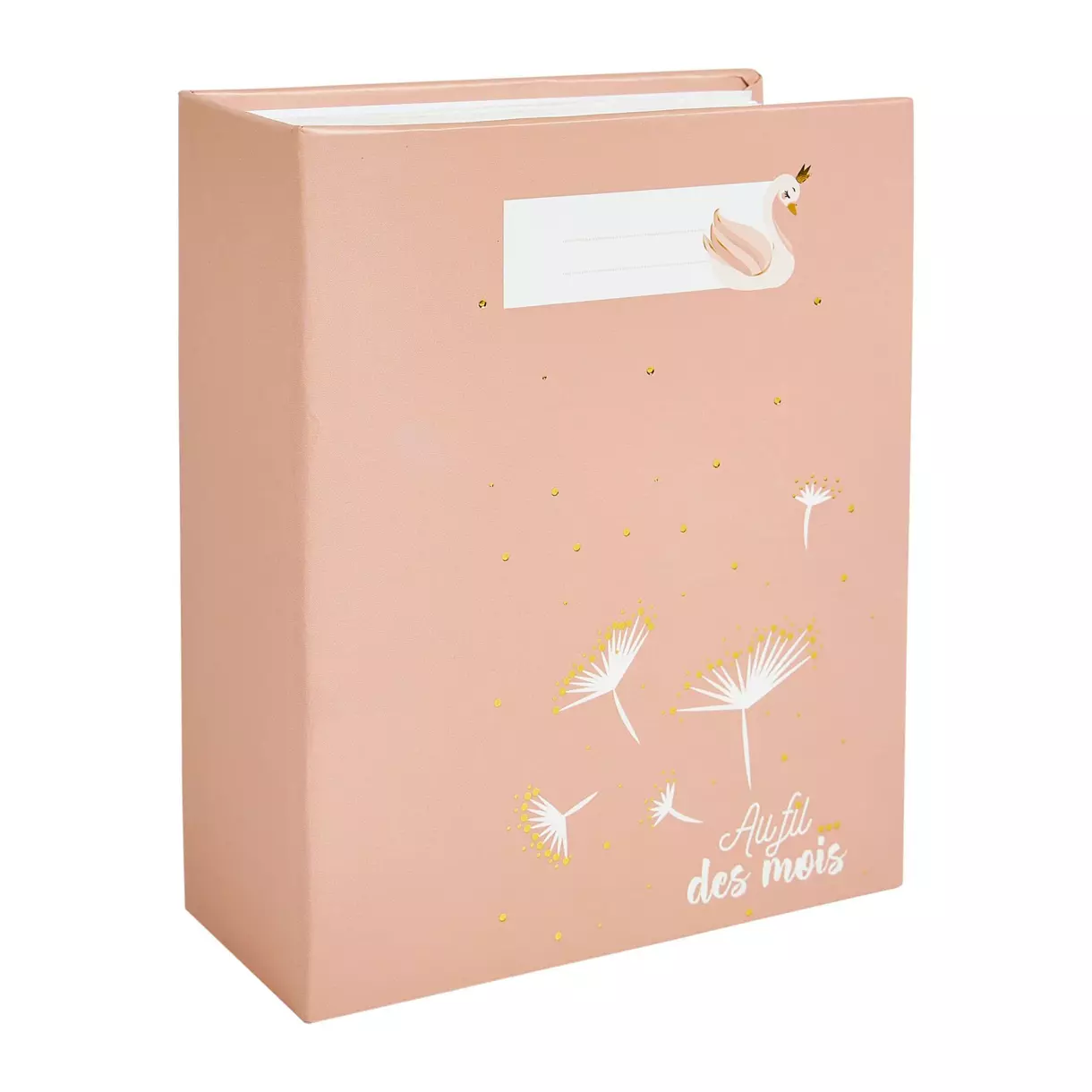 Coffret album photo et cartes étapes Cygne Rose