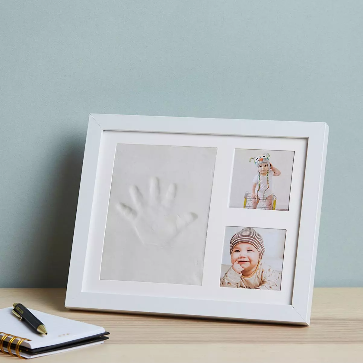 Cadre photo empreinte Bébé Blanc 1