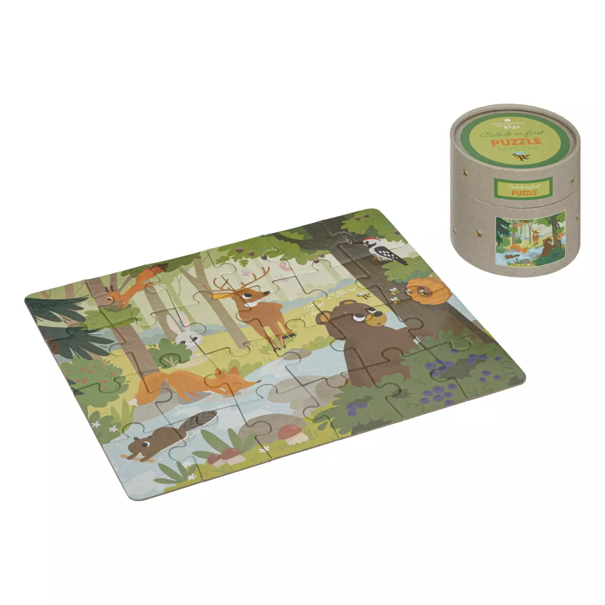 Puzzle Infantil 24 piezas Forêt Multicolor