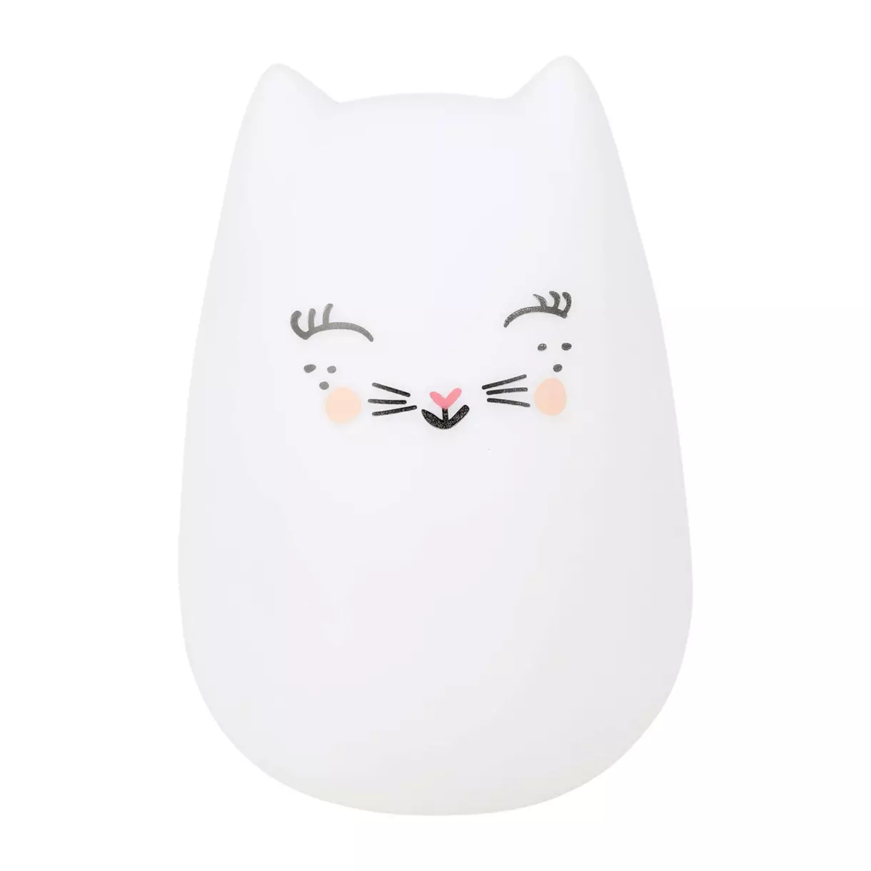 eminza Veilleuse LED enfant (H12 cm) Chat Blanche