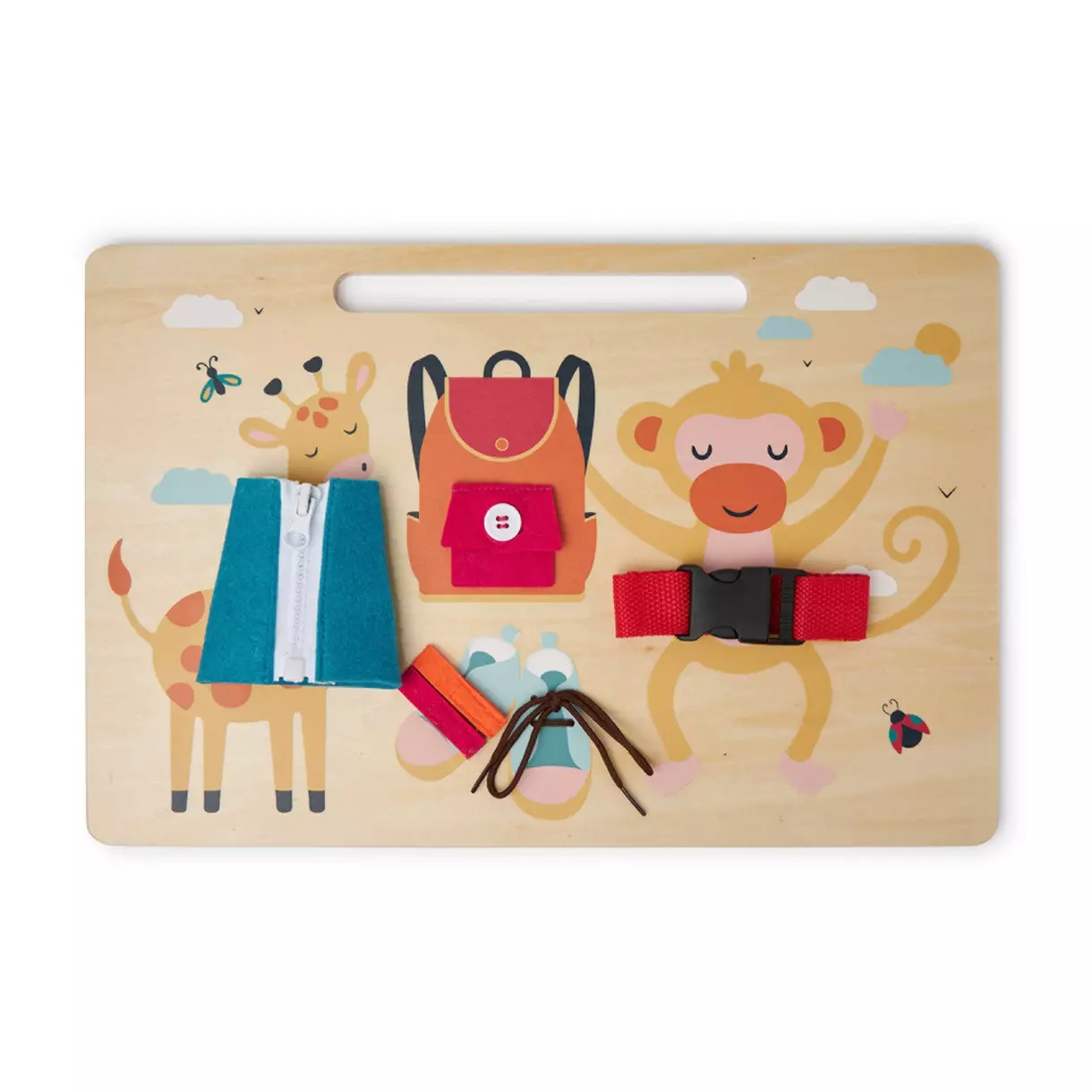 Panel mural de madera para aprender Animaux  Multicolor 1