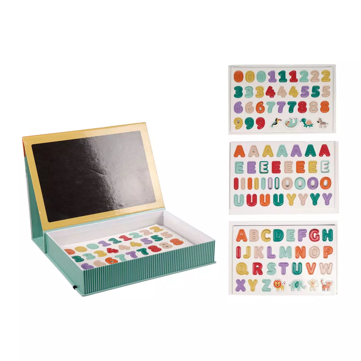 Pizarra magnética de madera Alphabet  Multicolor 1