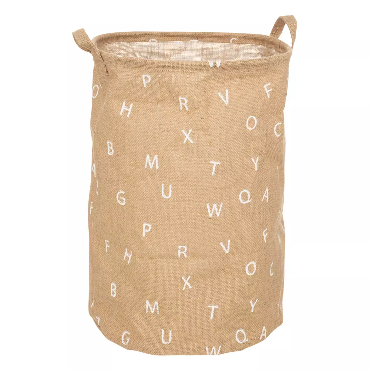 Speelgoedmand jute Alphabet Beige 1