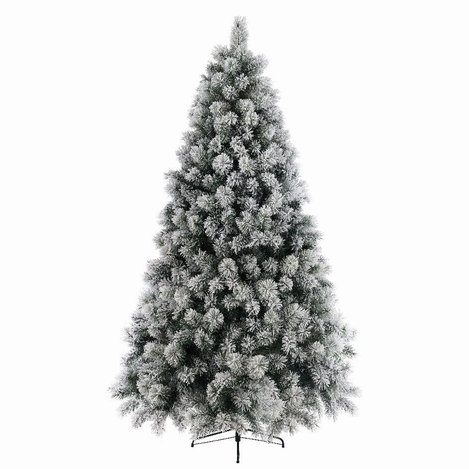 Albero di Natale artificiale Edmonton Alt. 180 cm Verde innevato 1