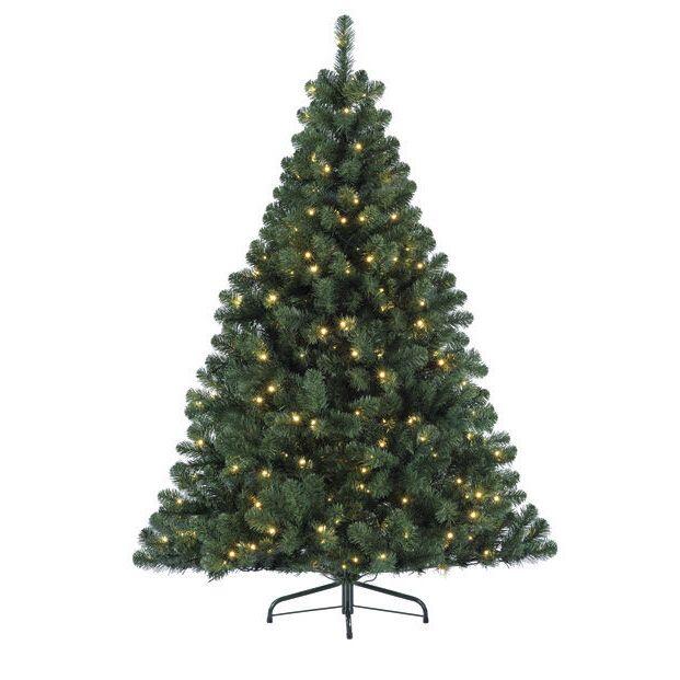 Albero di Natale artificiale illuminato Royal Alt. 180 cm Verde abete 1