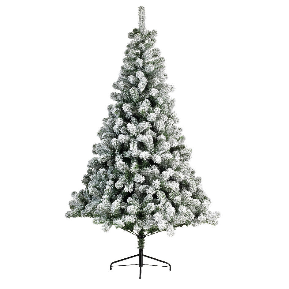 Albero di Natale artificiale Royal Alt. 180 cm Verde innevato 1