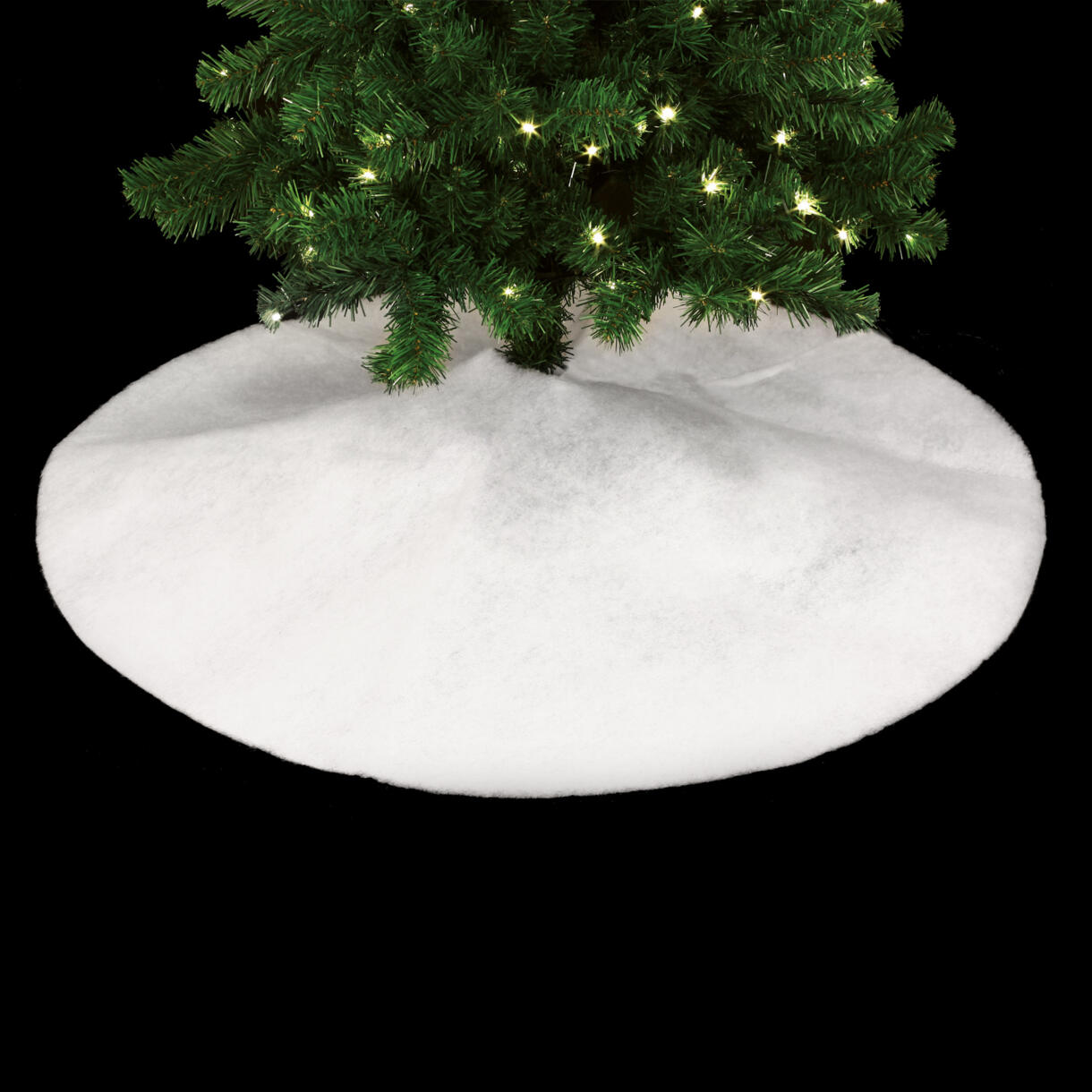 Alfombra redonda para árbol de Navidad Nieve con lentejuelas 1