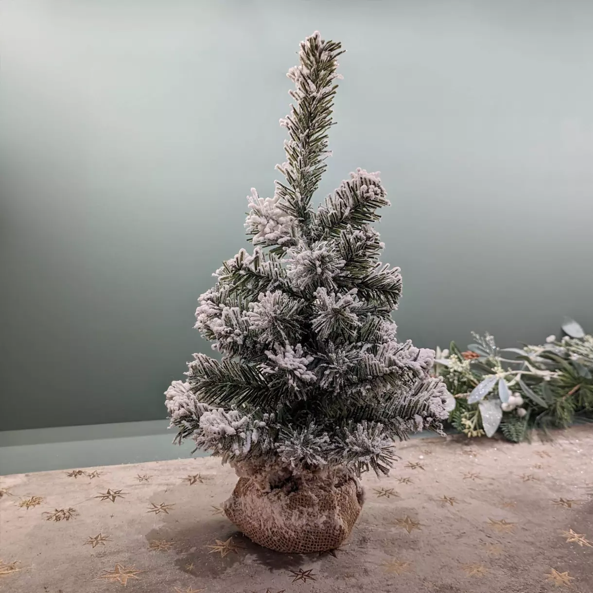 Arbolito artificial para mesa Royal alto 45 cm Verde nevado