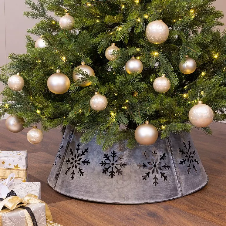 Cubre  pie de árbol  en hierro Flocon Gris