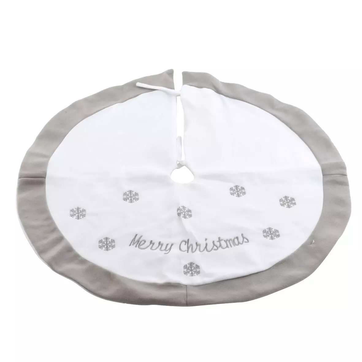 Rond kerstboomtapijt Snowflakes Merry 1