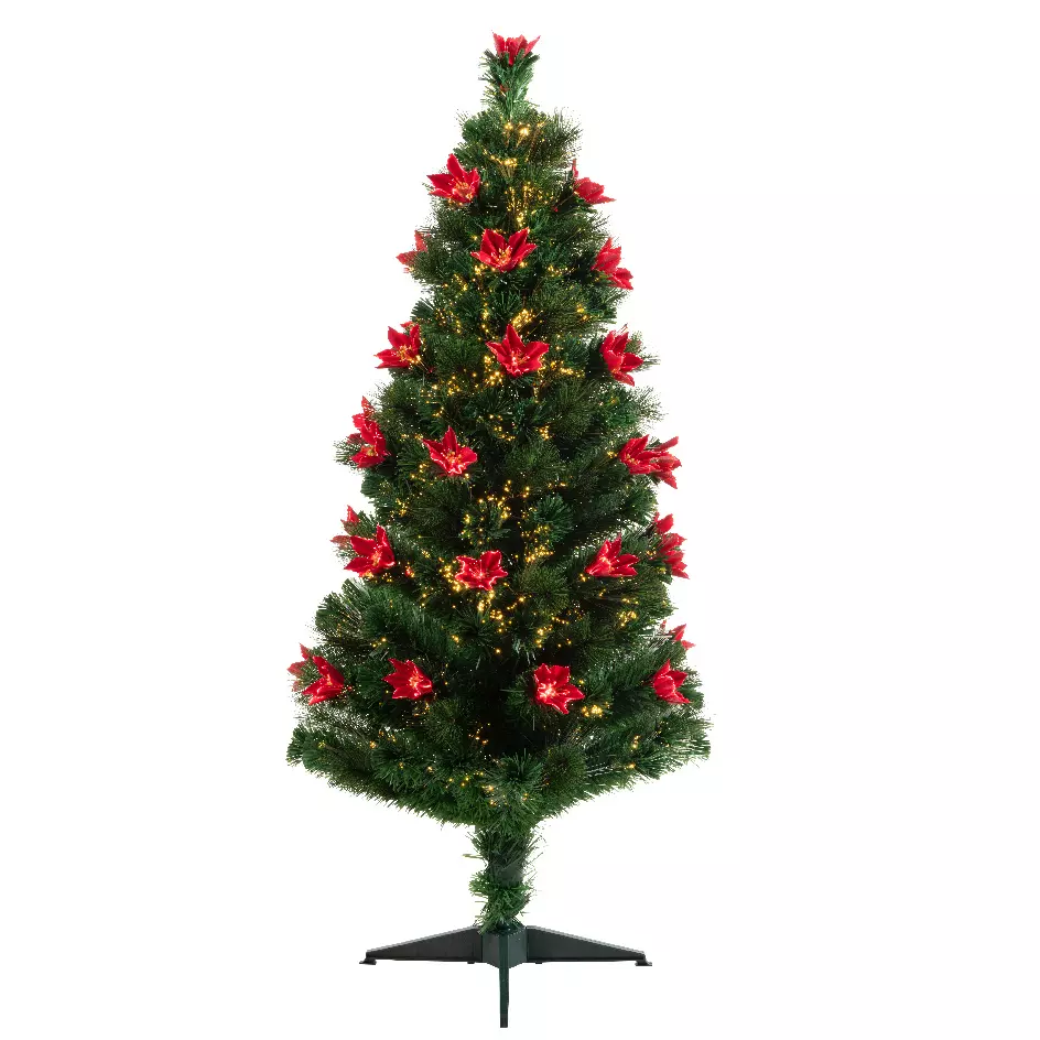 Árbol artificial de Navidad con luces en fibra óptica México Alto 120 cm Blanco cálido 1