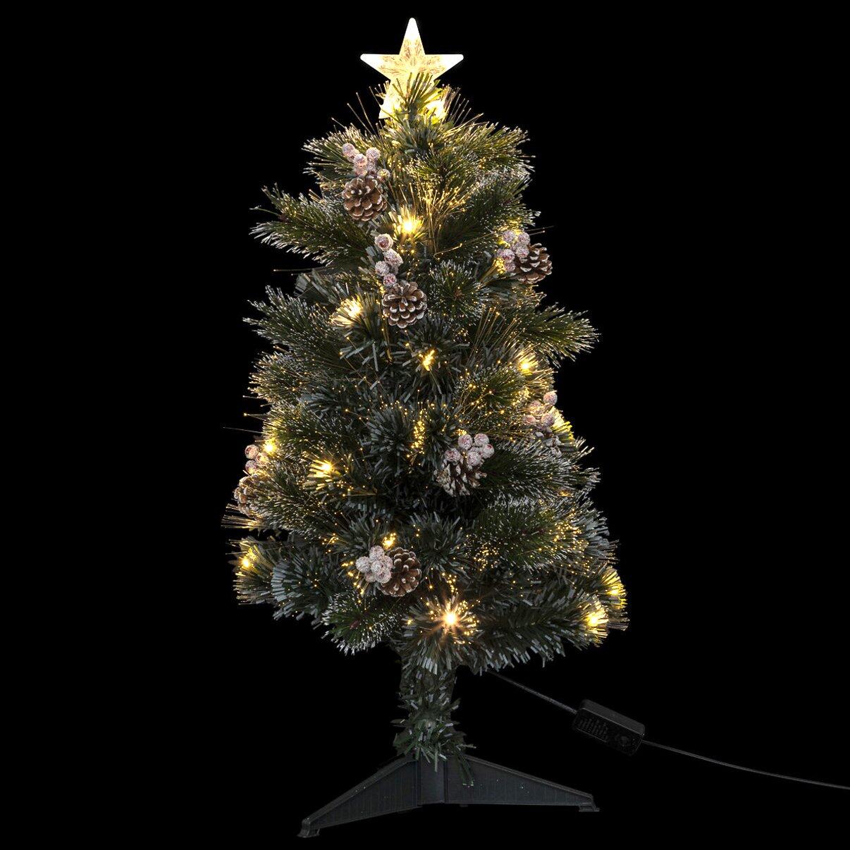 Künstlicher Weihnachtsbaum mit Beleuchtung Sofia H90 cm Warmweiß 1