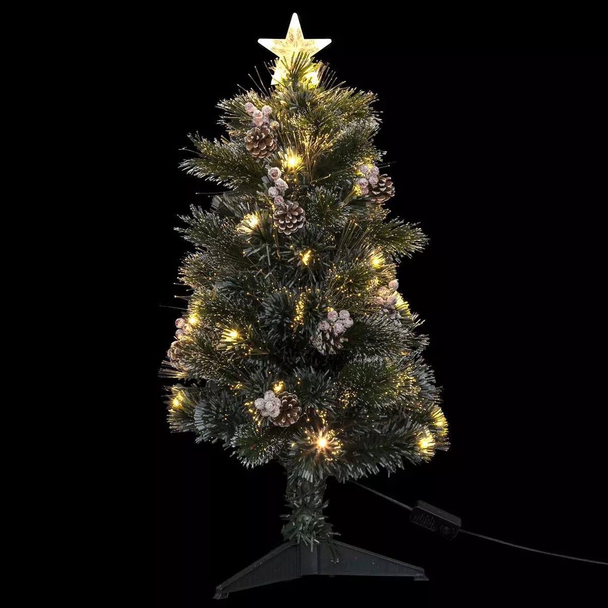 Árbol artificial de Navidad con luces Sofia Alto 90 cm Blanco cálido 1