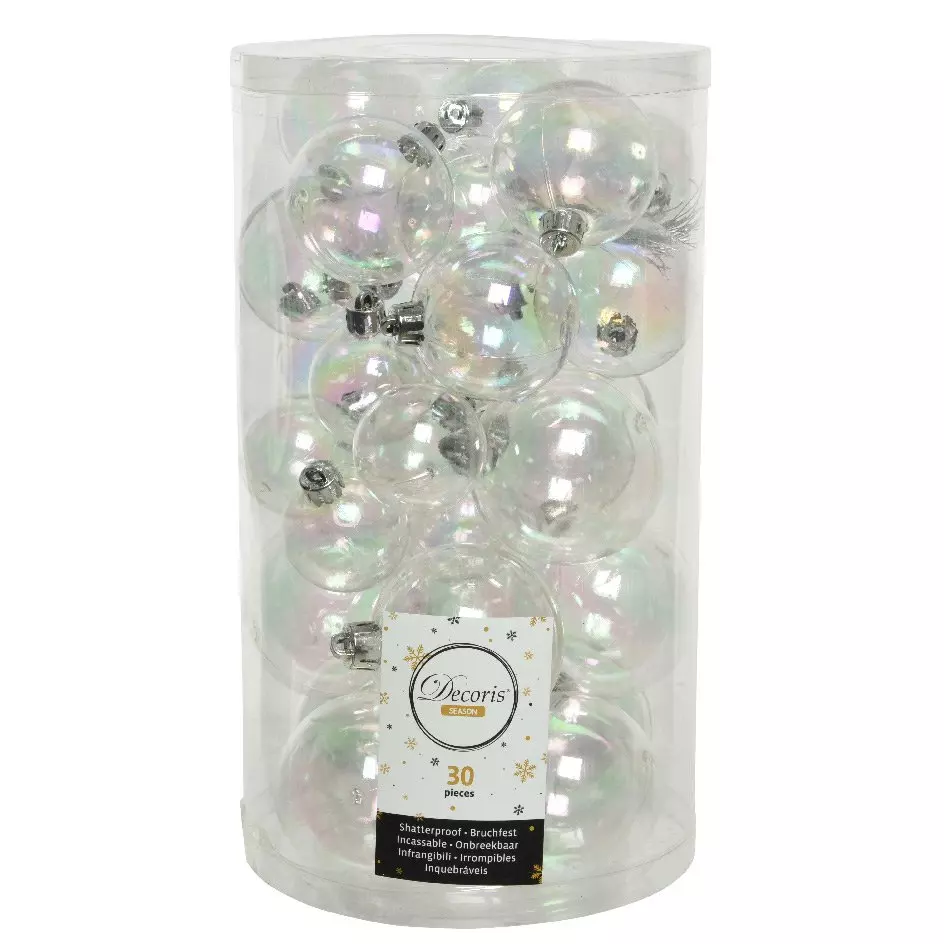 Lote de 30 bolas de Navidad Alpine assorties Transparente 1