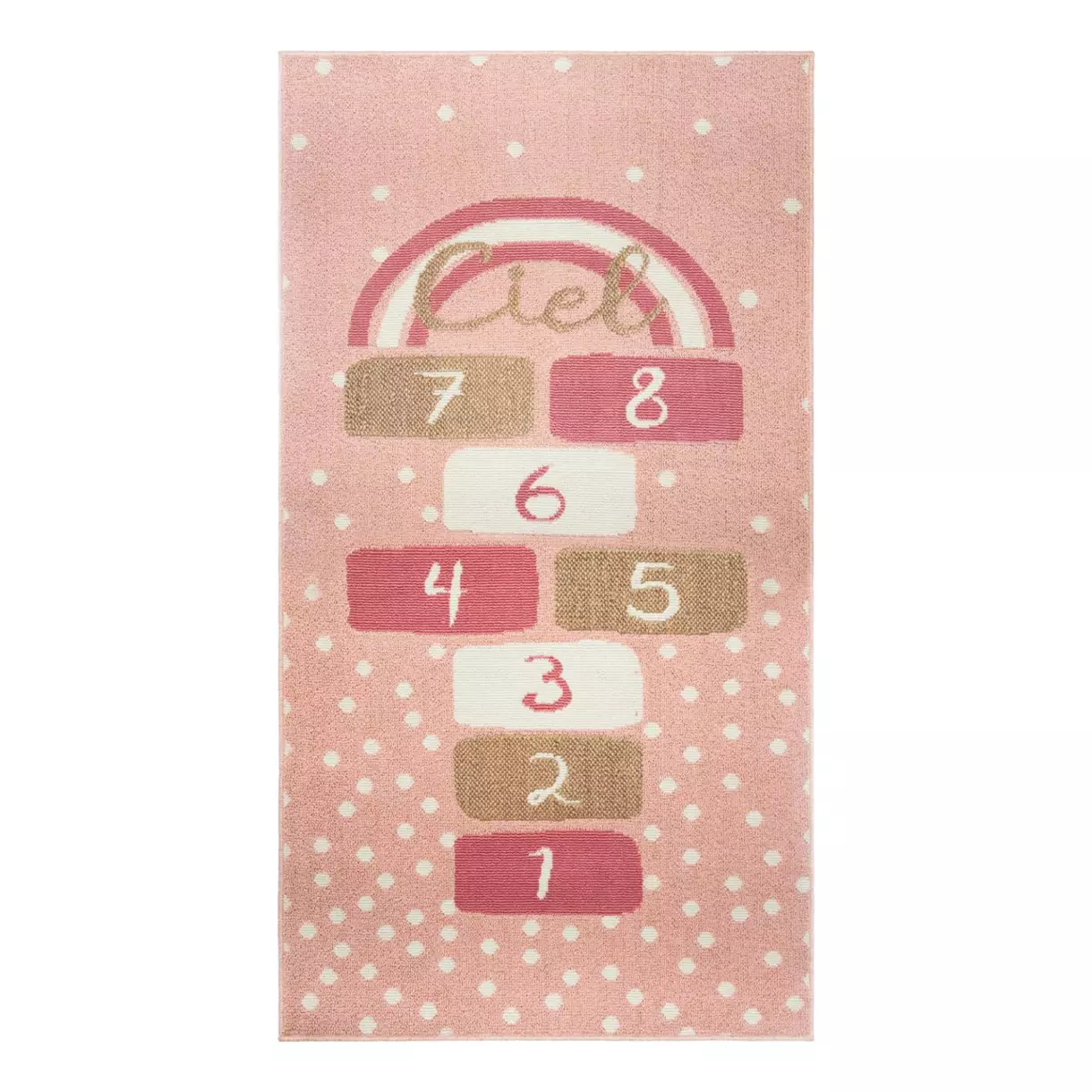 Alfombra (150 cm) Rayuela rosa 1