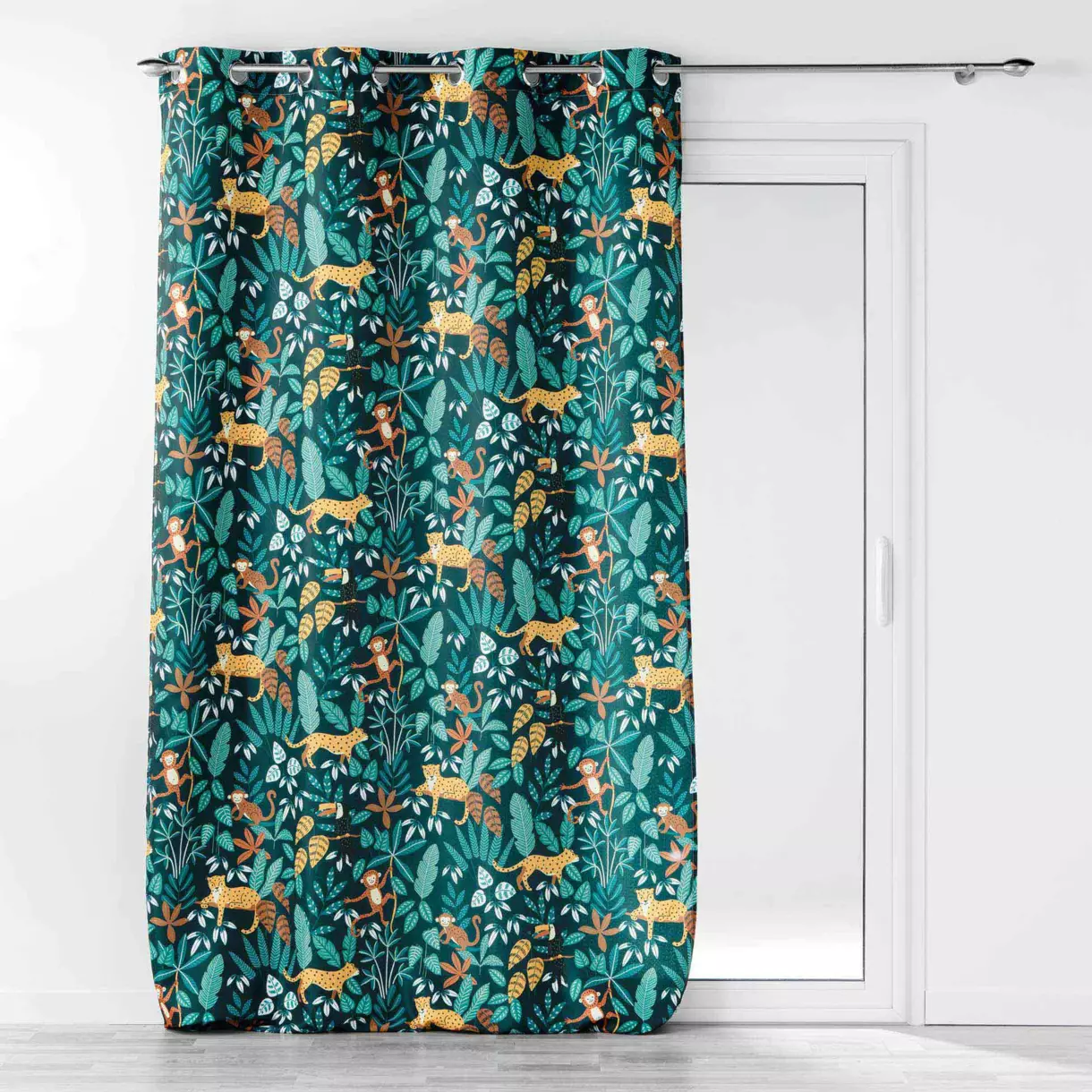 Cortina Semi-opaca (140 x 280 cm) Jungle story Azul 1