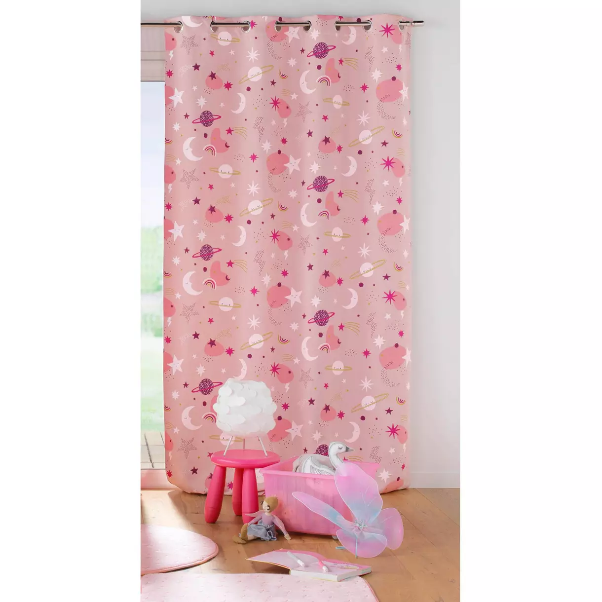 Cortina opaca (140 x 260 cm) Moonlight Rosa 1