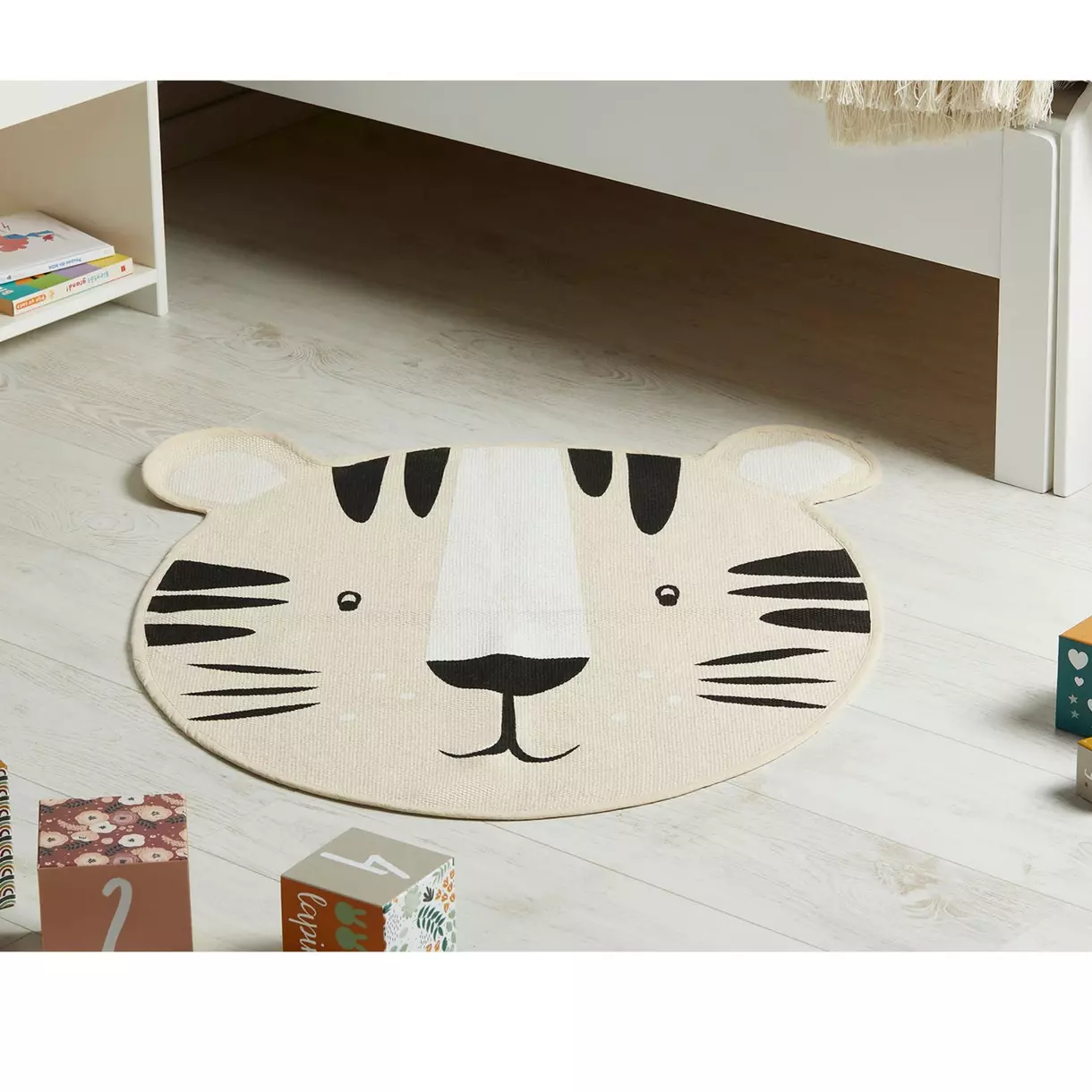 Alfombra infantil de algodón (90 cm) Tigrou Beige