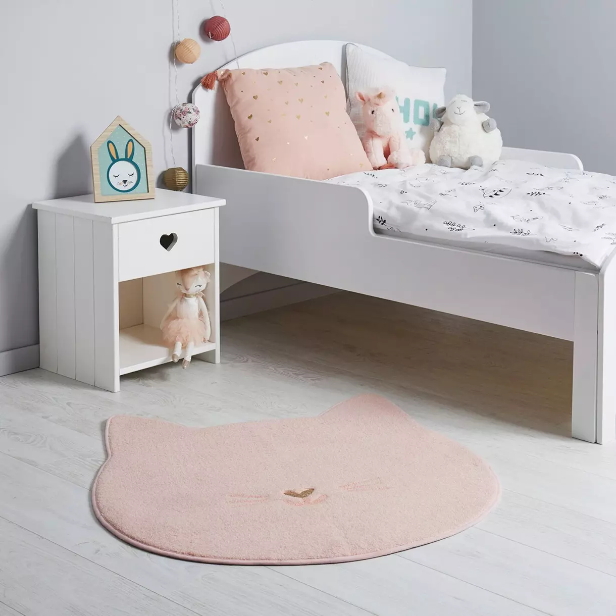 Vloerkleed kind (80 cm) Chaton Roze