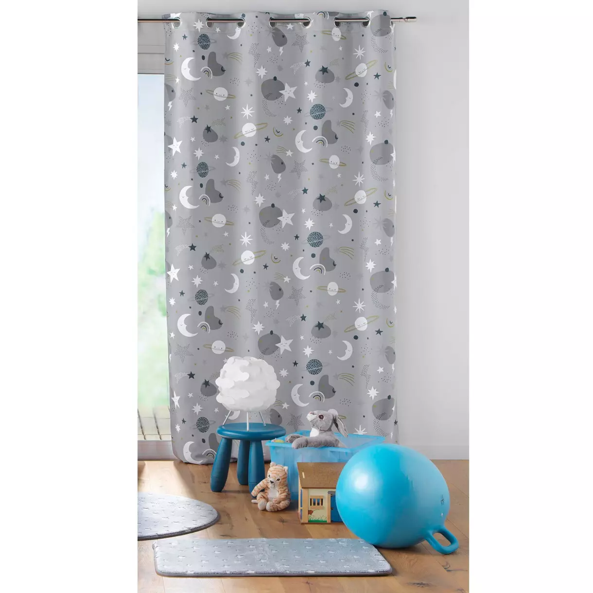 Cortina opaca (140 x 260 cm) Moonlight Gris 1