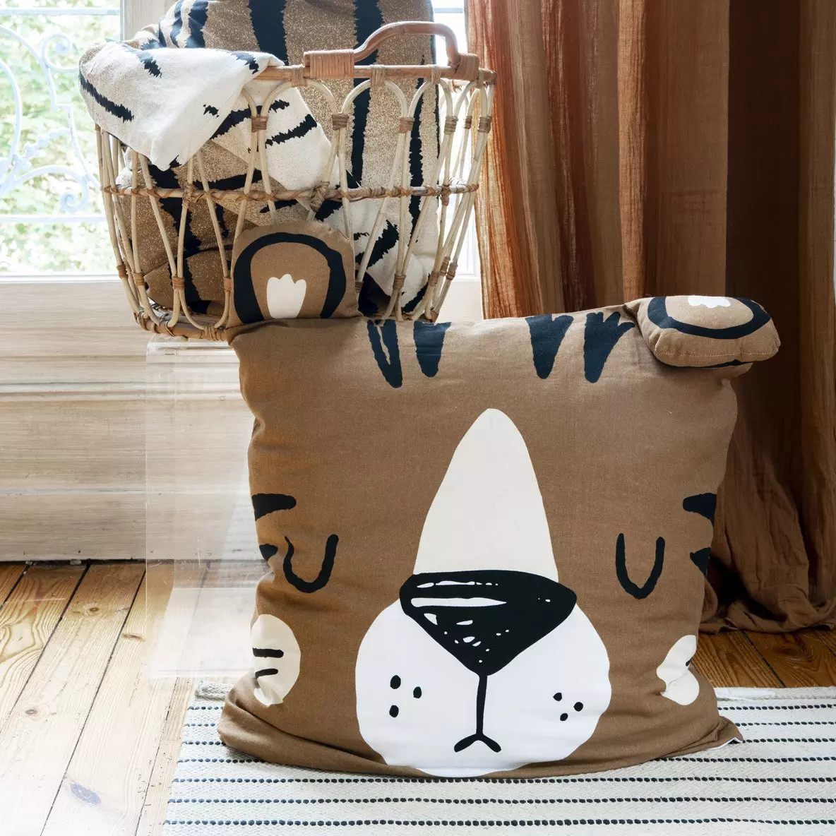 Funda Nórdica y una funda para almohada infantil en algodón (140 cm) Diego Marrón 6