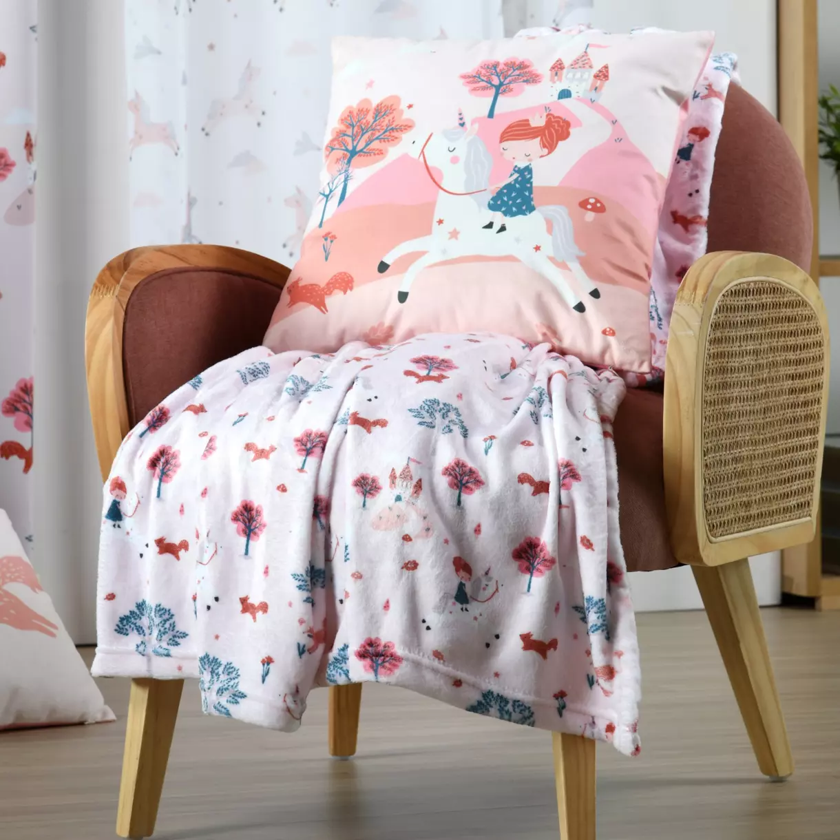 Plaid (160 cm) Cyrielle Rosa 1