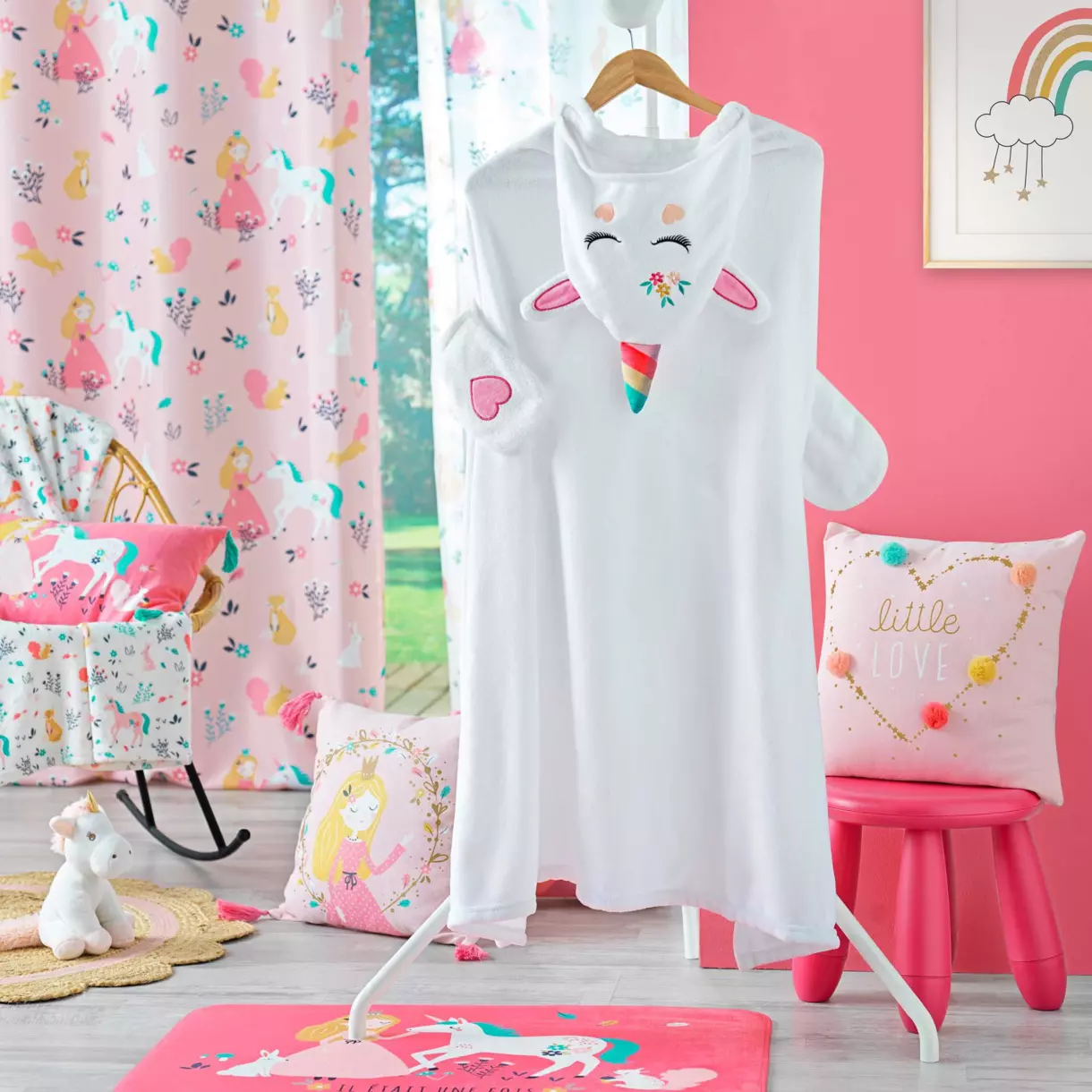 Plaid con capucha (120 cm) Lilove Blanco 1