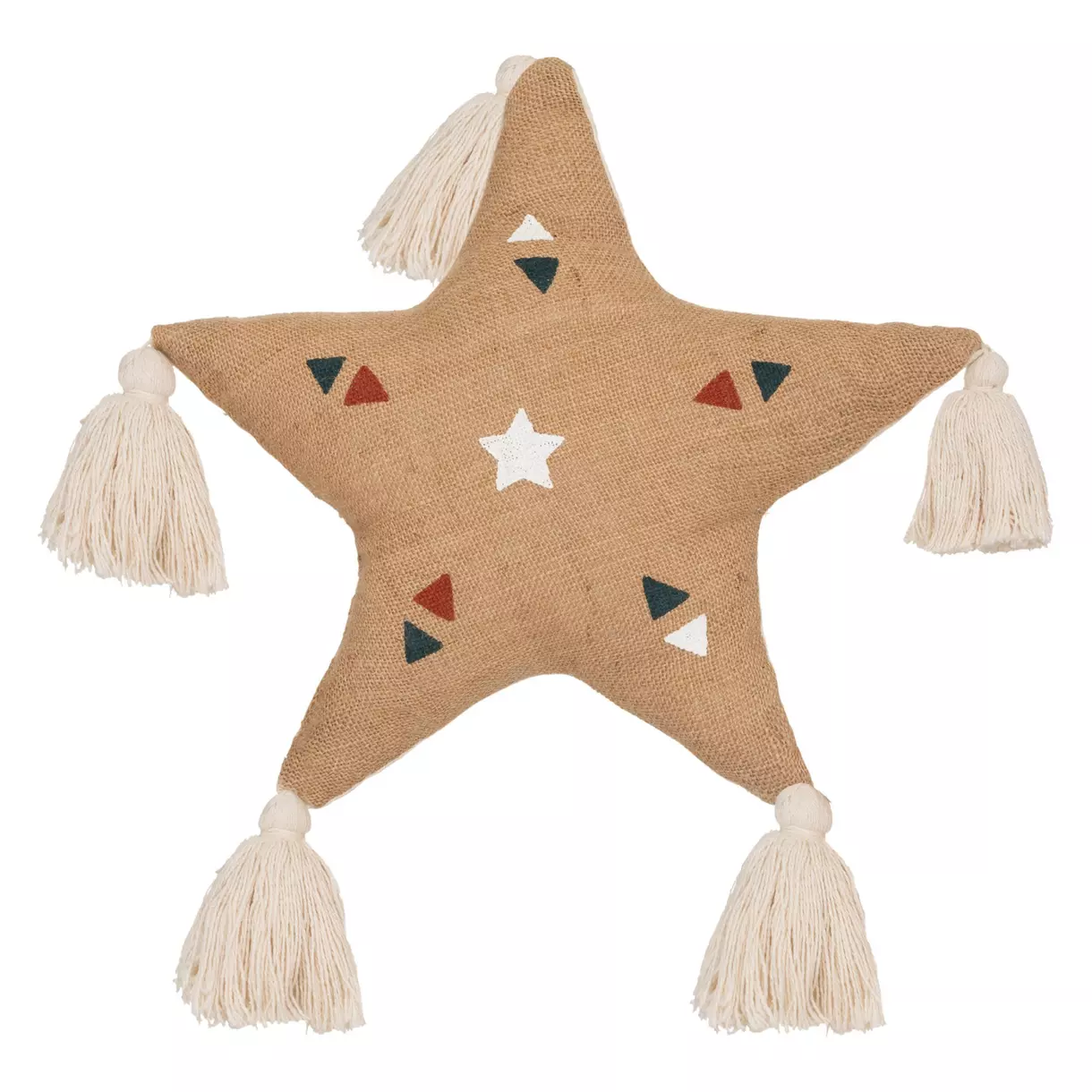 Cojín de yute estrella (40 cm) Oasis Natural beige 1